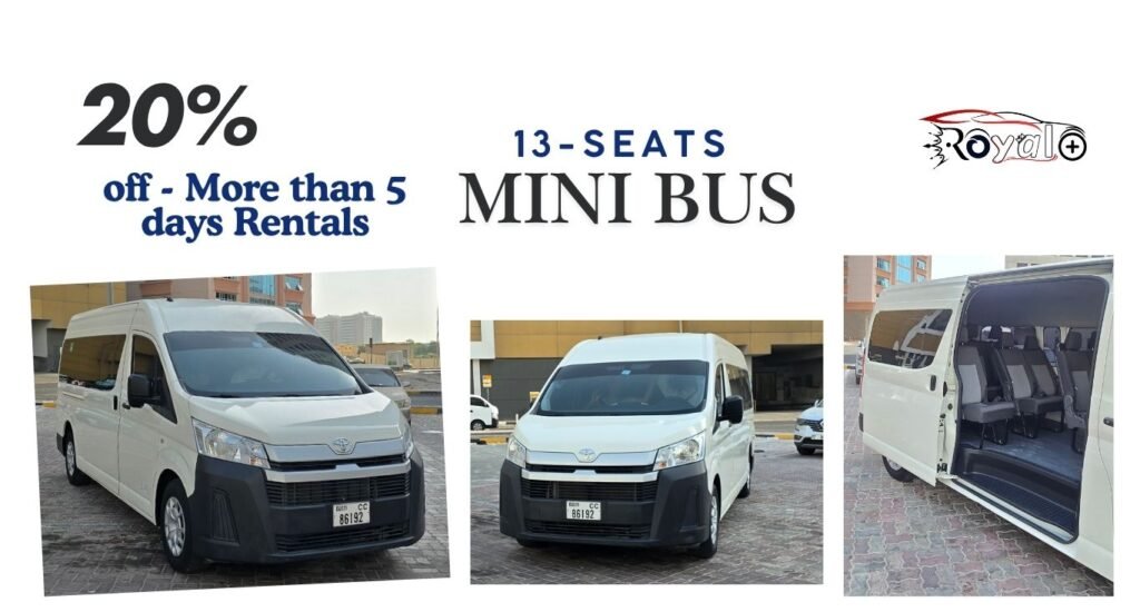 Best Van Rental Dubai | Mini Bus 13-15 seater – Royal Plus